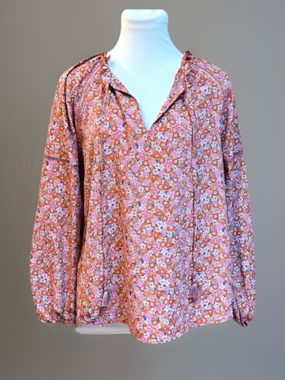 Sanctuary pretty pinks, floral dressy top size S